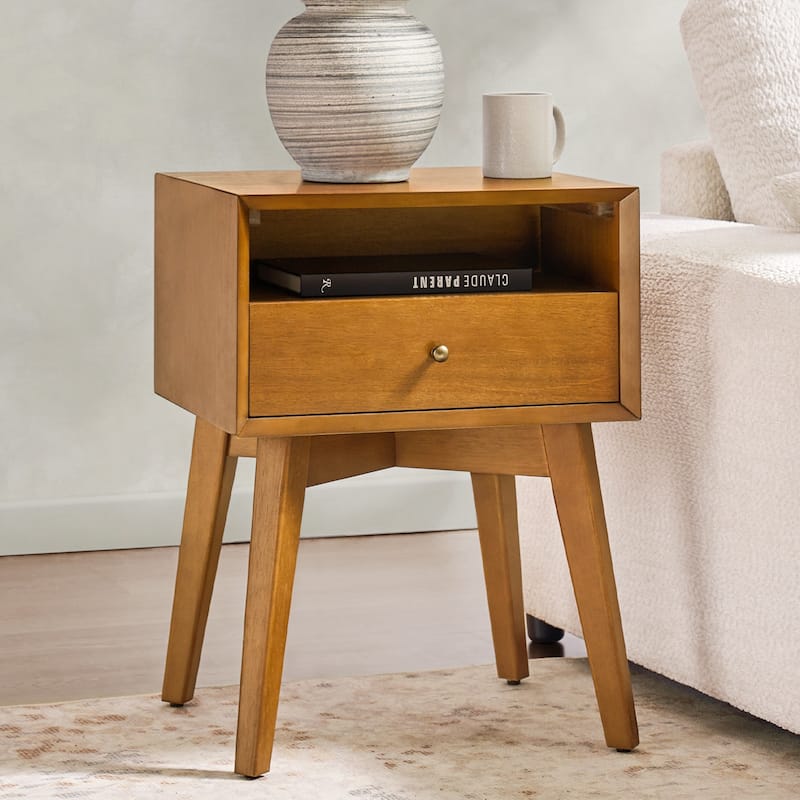 Pallantium Farmhouse 30"Tall Distressed 3-Drawer Nightstand With Solid Wood Legs and Adjustable Feet by HULALA HOME