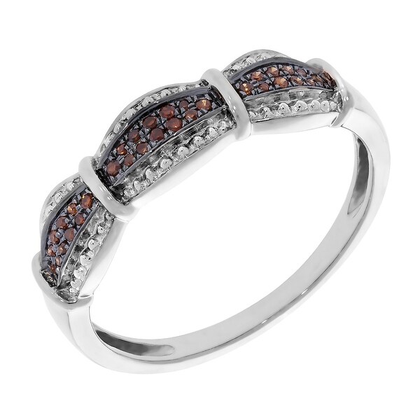 10k Rose Gold Size 10 Prism Jewel 0.25 Carat Cognac Diamond Rose Gold Plated Cluster Ring