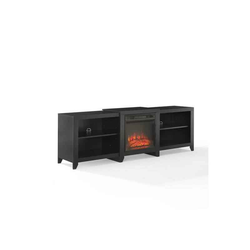 69 in. Freestanding Wood Smart Electric Fireplace TV Stand in Brown with ambient lighting effects