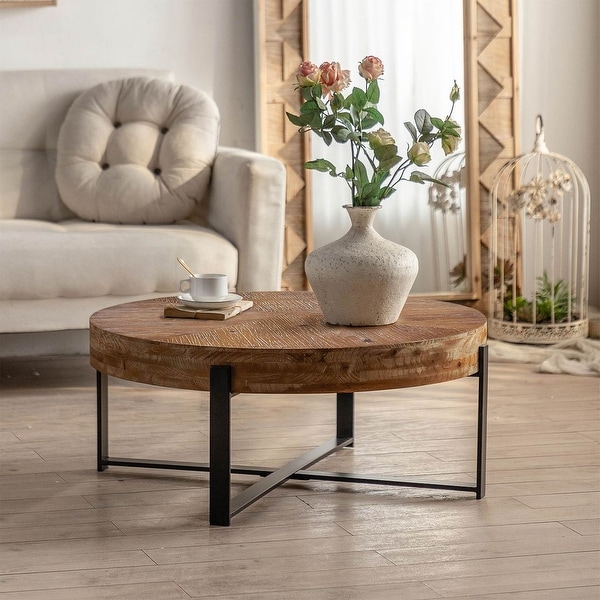 Walker Edison | Fluted Coffee Table