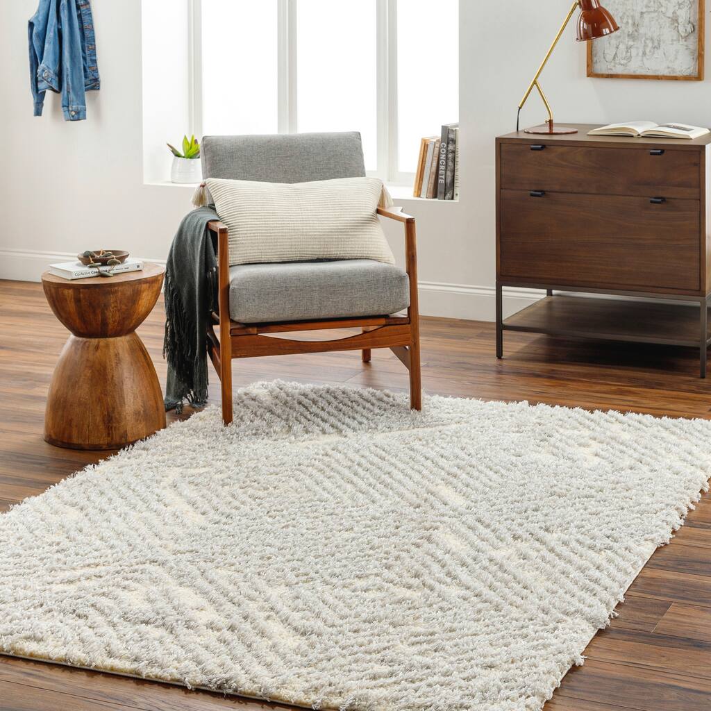 Livabliss Everton Transitional Diamond Plush Area Rug