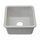 preview thumbnail 1 of 7, 15 Inch Lexicon Platinum Quartz Composite Drop-in Undermount Single Bowl Galaxy White Kitchen Sink LP-1515-W-SO - 15x15