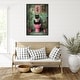 preview thumbnail 7 of 11, Bathroom Cat No 4 by The Art Concept Framed Canvas Wall Art Print - Sylvie Beaded Black