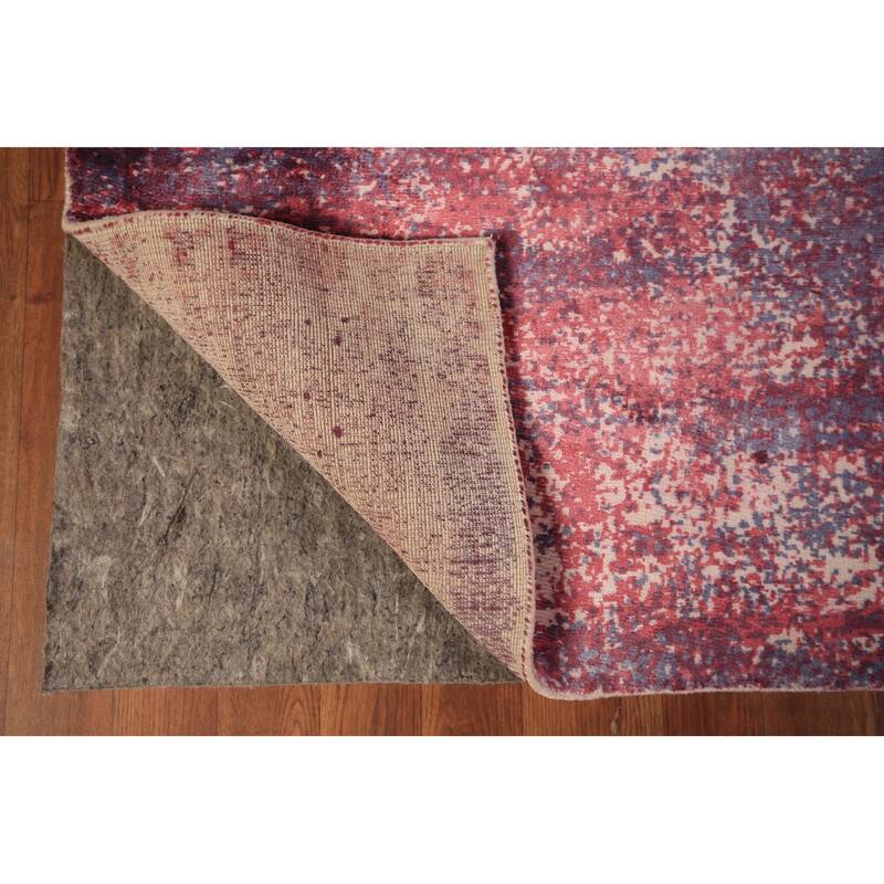 Colorful Abstract Contemporary Rug Hand-Knotted Wool Carpet - 4'8" x 6'7"