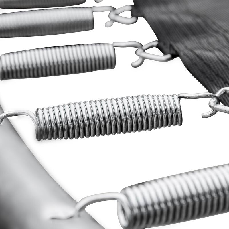 Recreational Trampoline - Basketball Hoop, Safety Enclosure Net, Ladder, Outdoor Use - Blue - 141.7