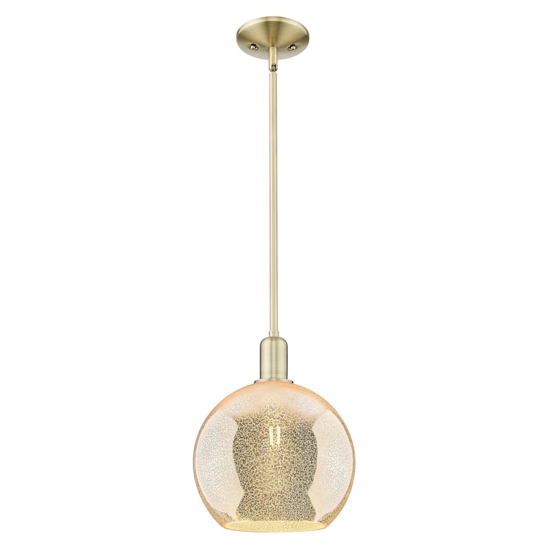Innovations Lighting Endless Possibilities Arcadia - Athens - 1 Light 10" Stem Hung Mini Pendant - Antique Brass/Mercury