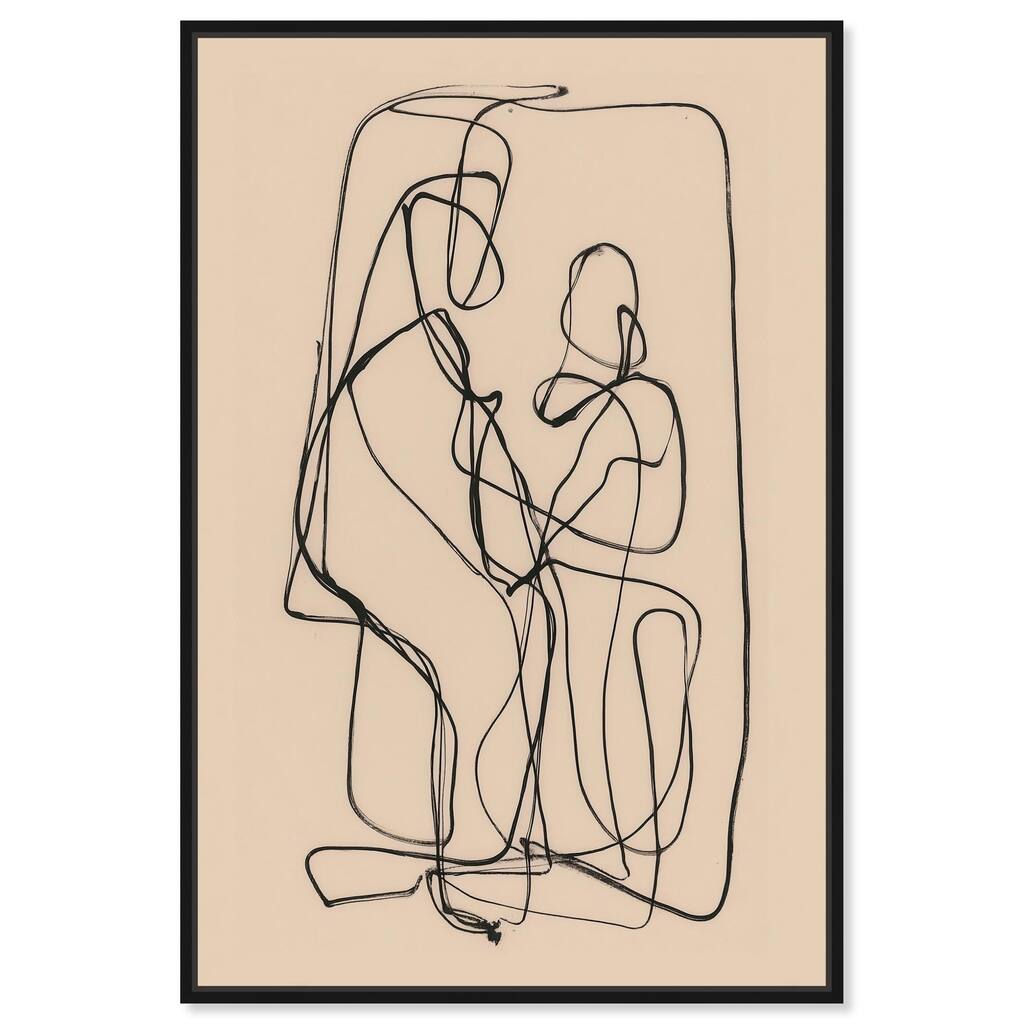 Embrace of Lines II Canvas by Art Remedy