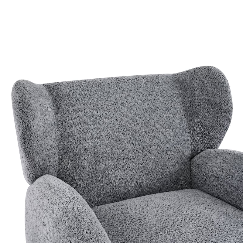 Christopher Knight Home - Wingback Modern Upholstered Club Chair with Wooden Legs