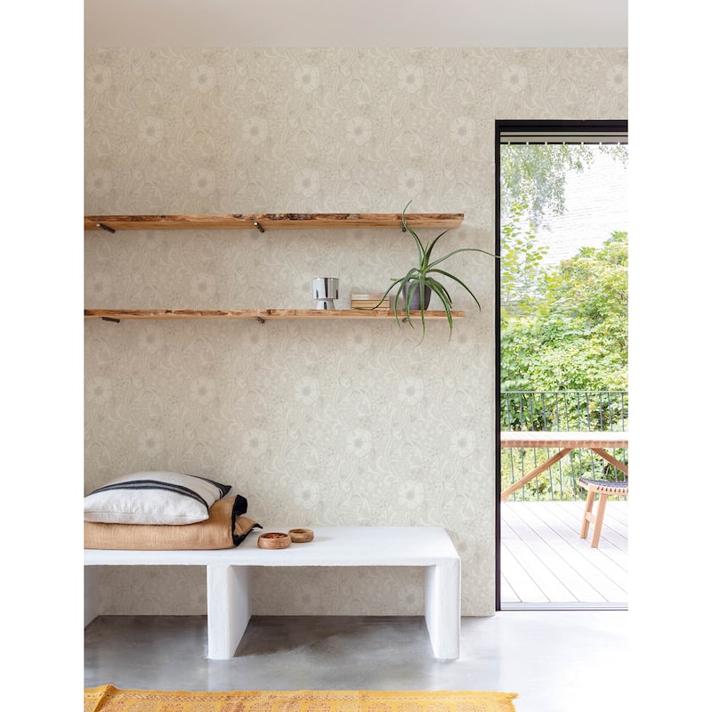 Chesapeake Liora Neutral Floral Trail Wallpaper