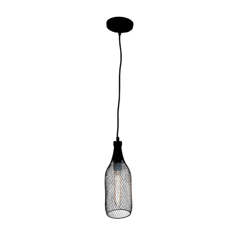 Cheryl 1-light Adjustable Height Black Edison Pendant