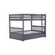 preview thumbnail 15 of 28, Full Over Full Rubber Wood Bunk Bed with Twin Size Trundle