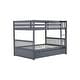 preview thumbnail 7 of 47, Rubber Wood 2 In 1 Full Over Full Bunk Bed with Twin Size Trundle,Convertible to 2 Full Size Beds