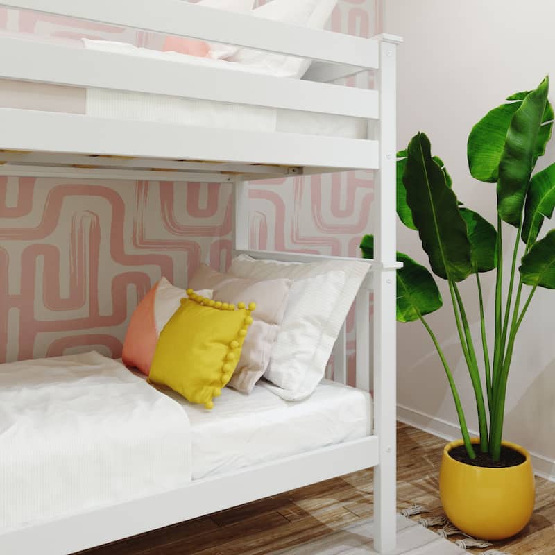 Max and Lily Twin over Twin Bunk Bed with Ladder on End