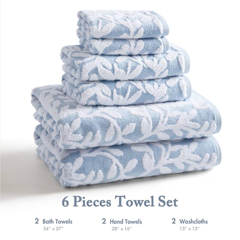 Madison Park Skyler 6 Piece Towel Set