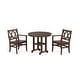 preview thumbnail 16 of 16, POLYWOOD Canyon 3-Piece Farmhouse Dining Set Mahogany