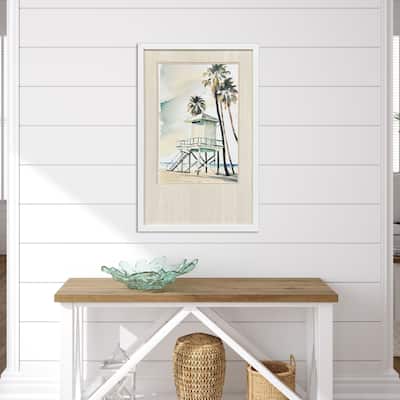 Paragon Boho Beachy Green Framed Art