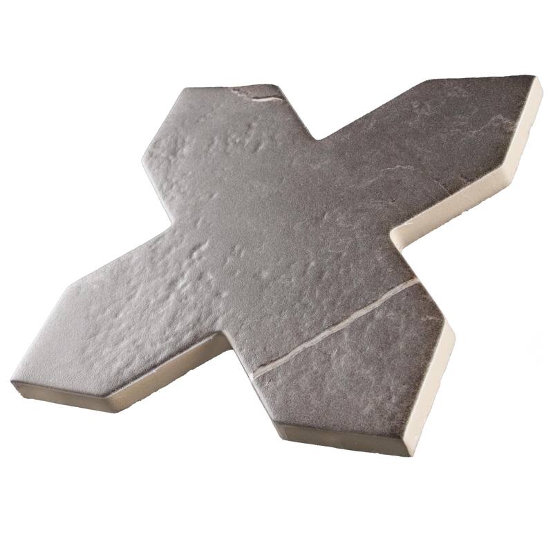 Merola Tile Istanbul Templar Shield Day with Night Cross 8-3/8" x 8-3/8" Porcelain Floor and Wall Tile - Case (36 Tiles)