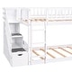 preview thumbnail 14 of 30, Twin over Twin Bunk Bed with Storage Stairway and Slide