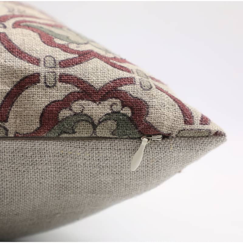 Fabdivine Linen Decorative Block print pillow Cover