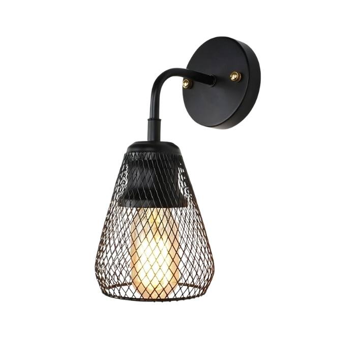 Modern light led lighting metal light fixture black wall light - N/A