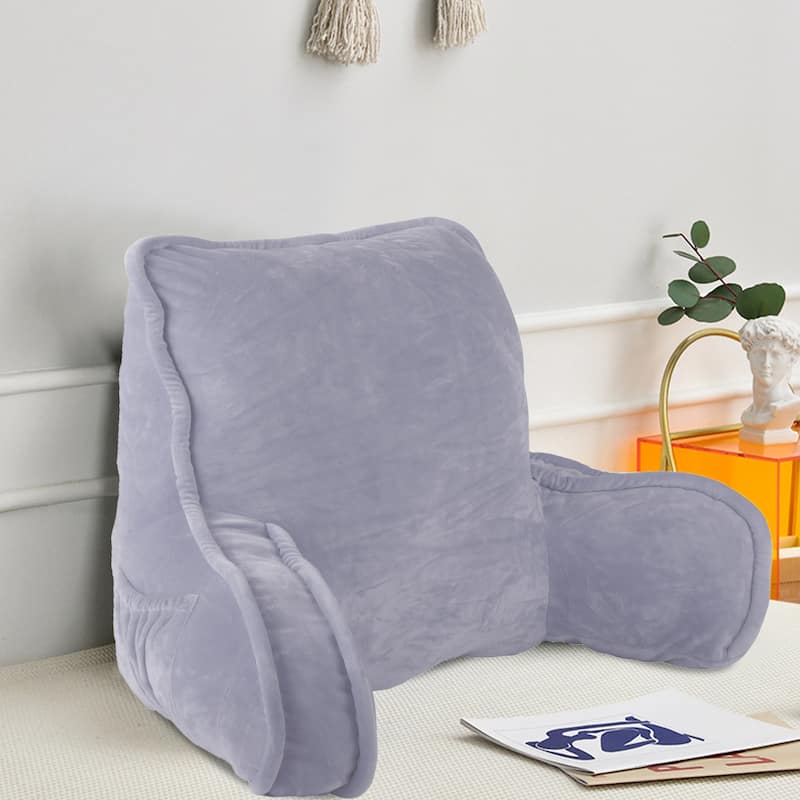Super soft Lounger Need Assembly Bedrest Reading Pillow - Lilac Grey