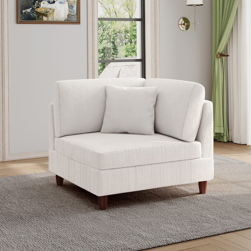 Modular Corduroy Armchair Sofa Accent Chair
