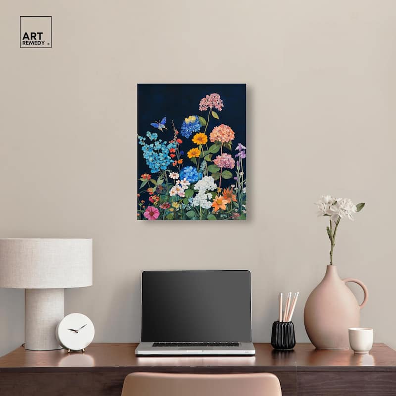 Twilight Blossoms II Canvas by Art Remedy, Gallery Wrapped