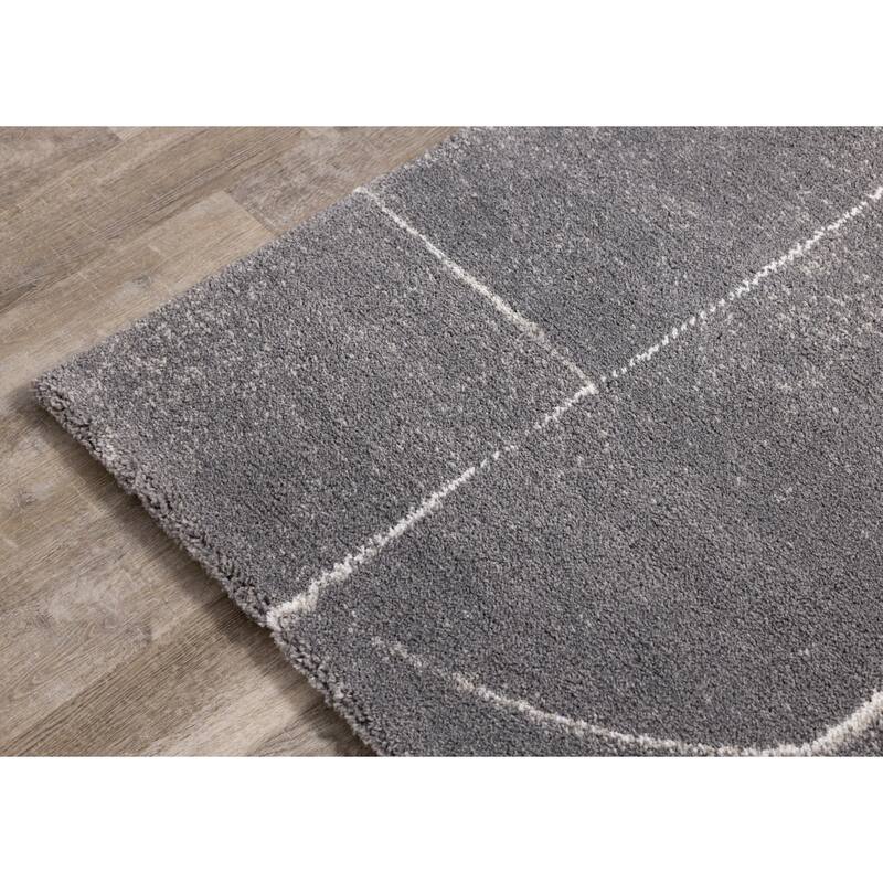 Ryan Collection - Grey/Cream Strokes Rug