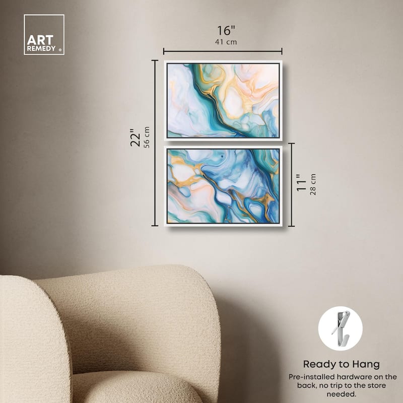 Visions Pastel I Canvas Set of 2 by Art Remedy