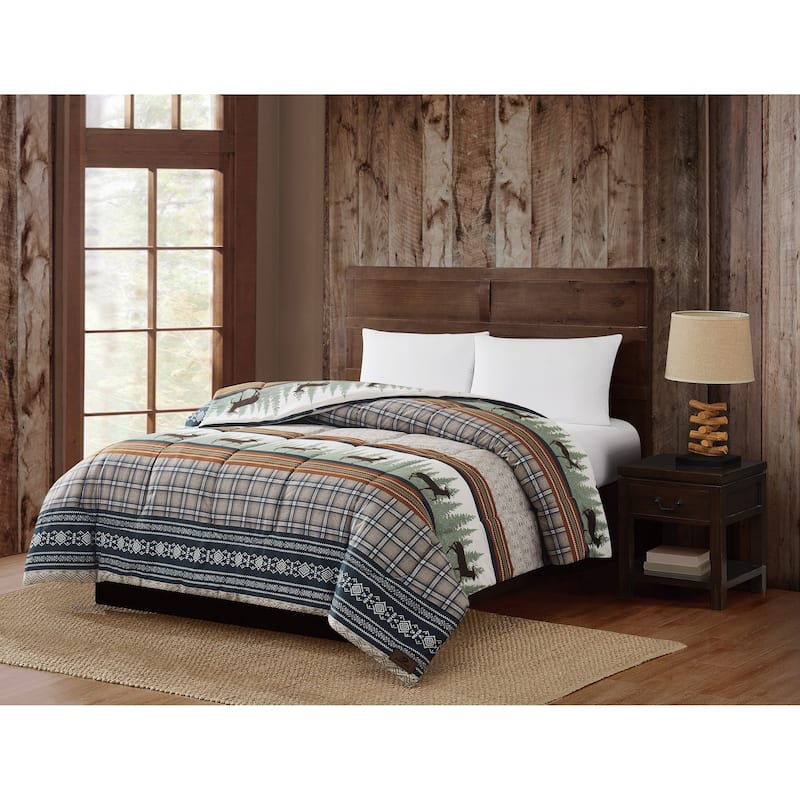 Mossy Oak Rock Ledge Creek Stripe Comforter