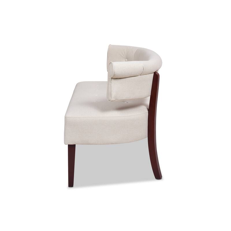 Jared Roll Arm Tufted Bench Settee