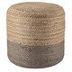 preview thumbnail 8 of 8, Oliana Cylinder Pouf Taupe/Beige