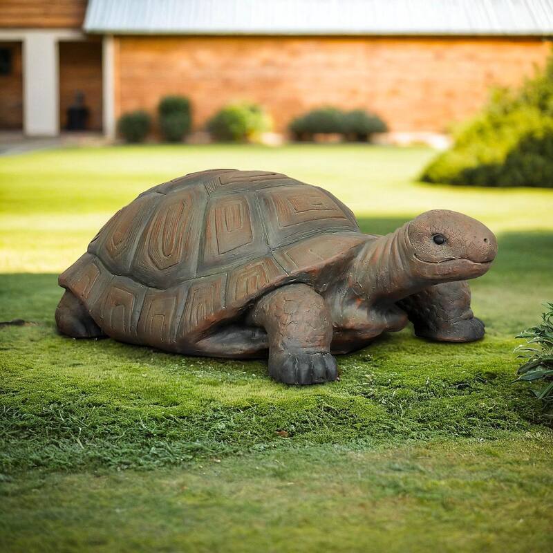 Garden Turtle Statue, Outdoor Concrete Tortoise Statue for Home Decor