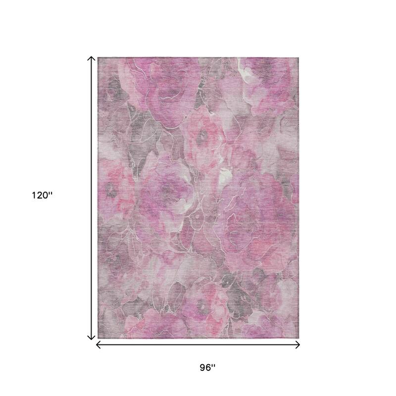 HomeRoots Floral Transitional Rectangle Outdoor Rug