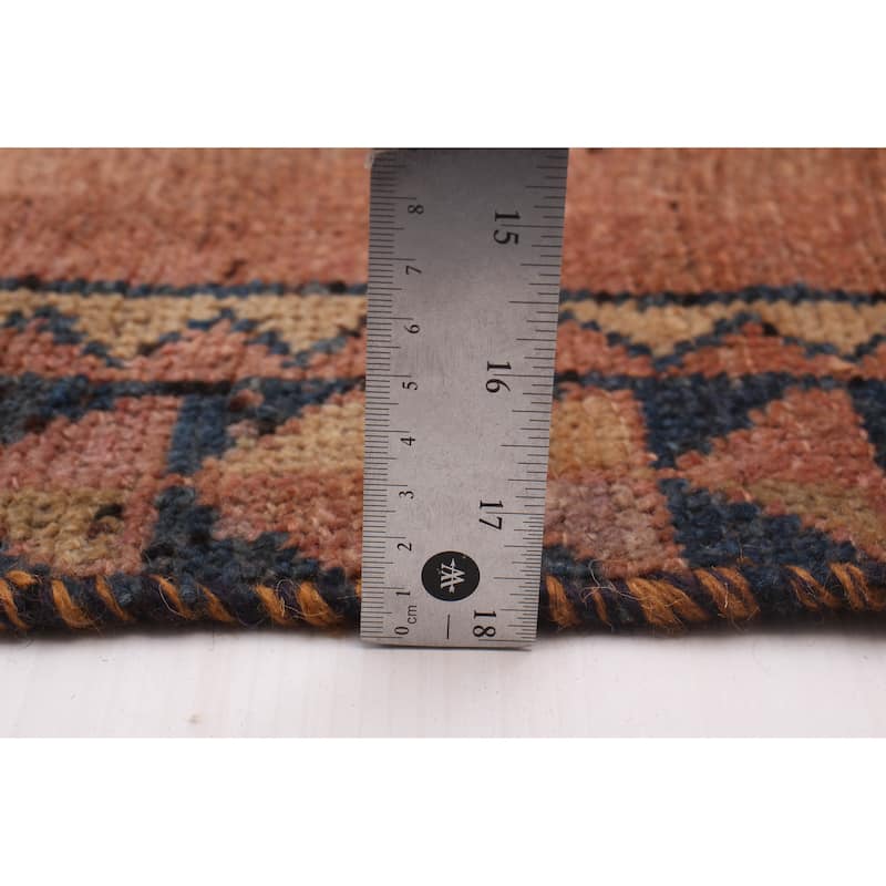 ECARPETGALLERY Hand-knotted Melis Vintage Copper Wool Rug - 3'9 x 13'0