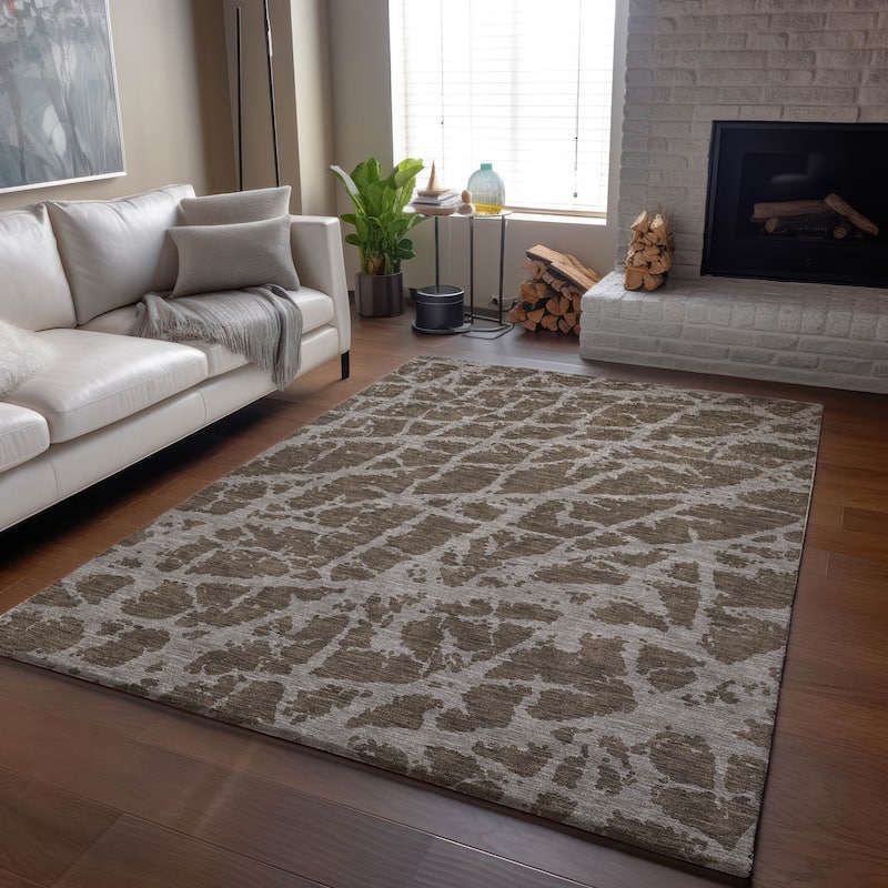Premium Washable Super Soft Modern Crackle Mayfield Rug