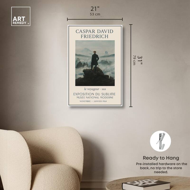 Wanderer Above the Sea of Fog Canvas by Art Remedy