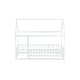 preview thumbnail 13 of 31, Twin Size Wooden Floor Bed with Roof Frame and Guardrails, Montessori Style Kids House Bed