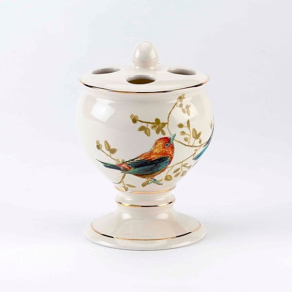 Avanti Gilded Birds Toothbrush Holder - Toothbrush Holder