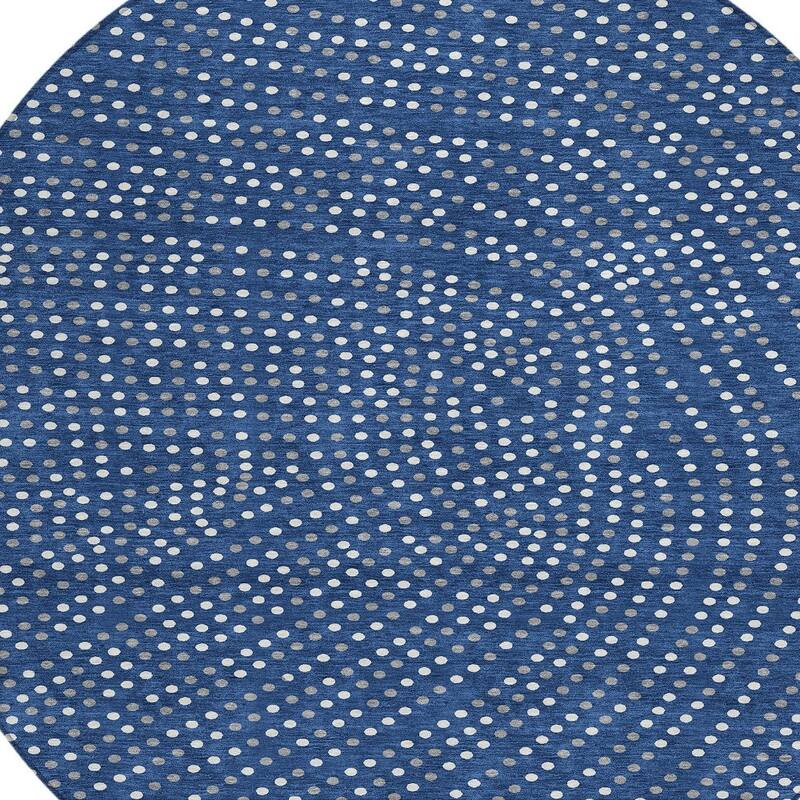HomeRoots Polka Dot Transitional Rectangle Outdoor Rug