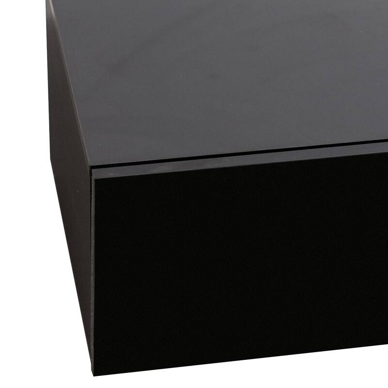 Black Television Cabinet for Living Room, Wall Mounted TV Stand Entertainment Center with Storage Cabinet - 63"
