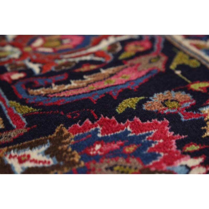 Hand Knotted Oriental 100% Wool Carpet Traditional Floral Red Mashad Area Rug - 15' 1'' X 10' 0''
