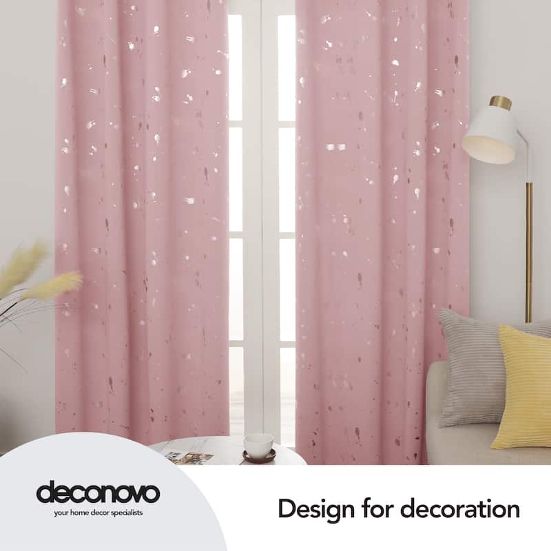 Deconovo Silver Spot 52 Width Curtain Panel Pair (2 Panel)
