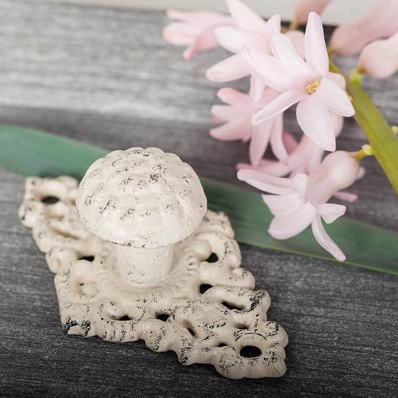 Rustic Cream Cast Iron Drawer Knob