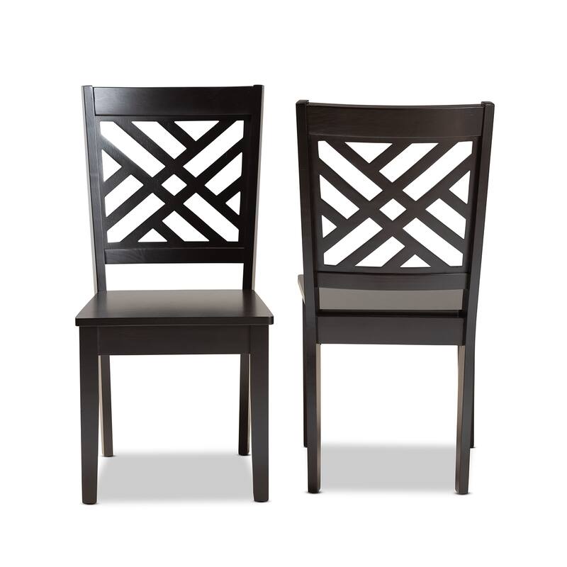 Caron Modern and Contemporary Transitional 2-Piece Dining Chair Set