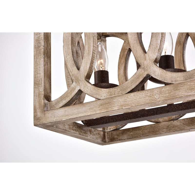 Laurentina 30 Inch Farmhouse Kitchen Island Ceiling Lighted Chandelier