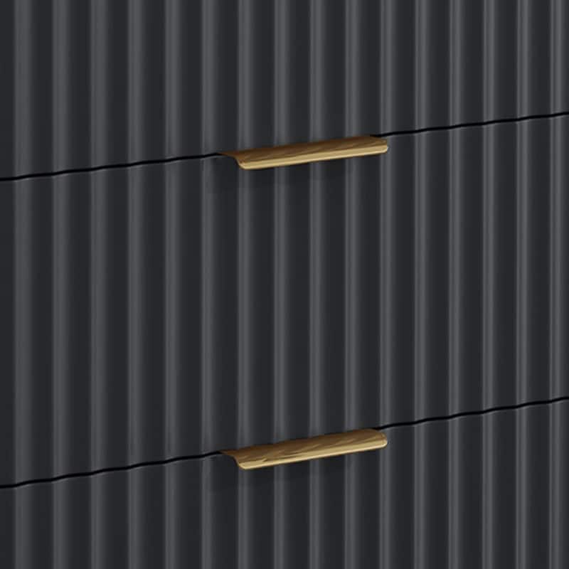 3 Drawer Dresser Storage Dresser Chest of Drawers with Waveform Panel Wood