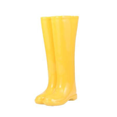 Boots Umbrella Stand, Yellow 19.0"H