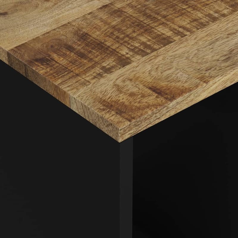 vidaXL Side Table 15.7"x12.2"x18.1" Solid Wood Mango&Engineered Wood