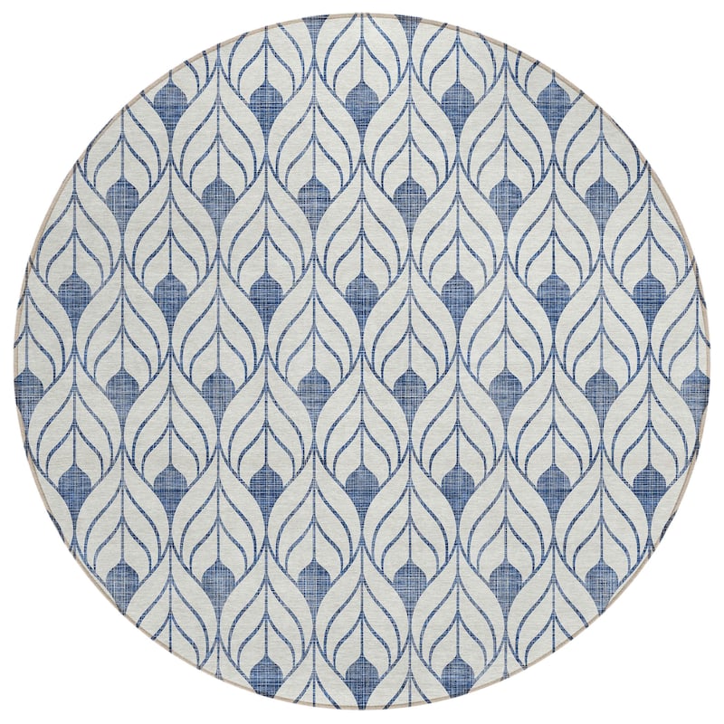 Machine Washable Indoor/ Outdoor Chantille Contempoary Geo Rug